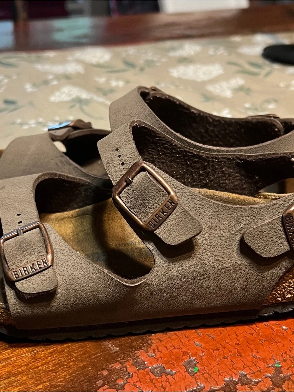 Birkenstock Kids Brown Double-Buckle Sandals